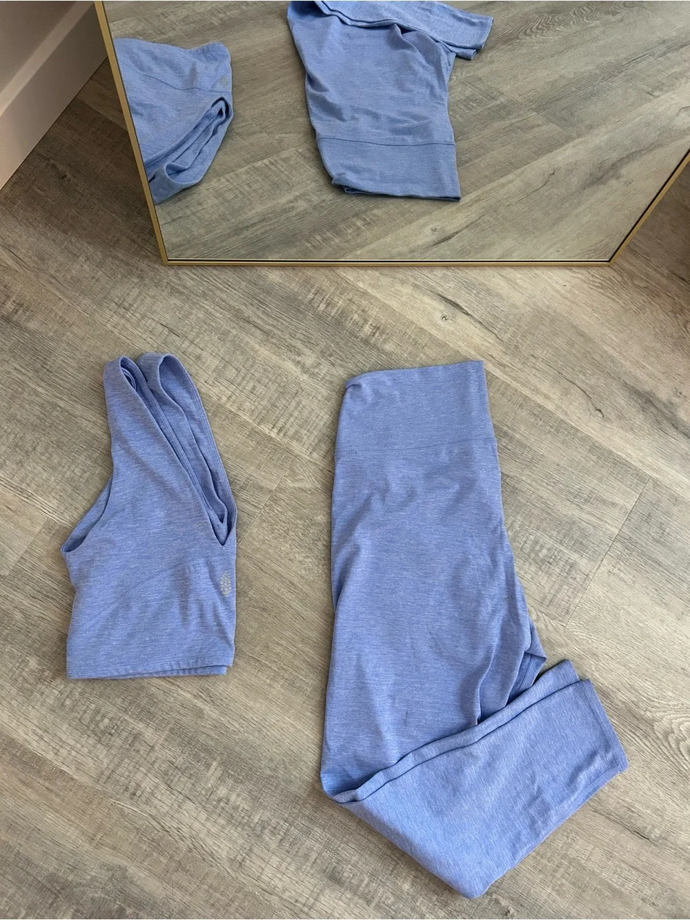FP Movement Free People Never Better Matching Workout Set Blueberry Heather L